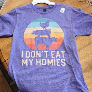 Gildan Purple Tee - I Don't Eat My Homies
